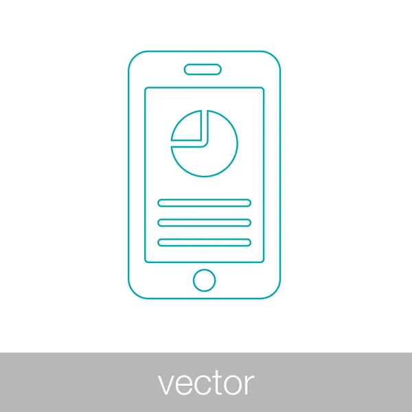 Análise de telemóvel. elemento de design infográfico plano — Vetor de Stock