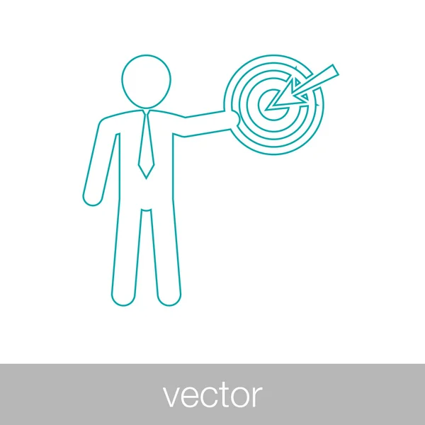 Icono de misión de negocio — Vector de stock