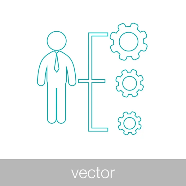 Recursos Concepto de Gestión Icono. Stock illustration flat desig — Vector de stock