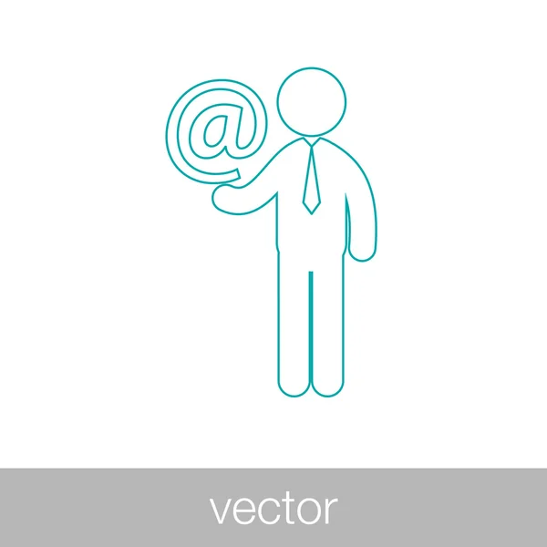 Icône e-mail professionnel — Image vectorielle