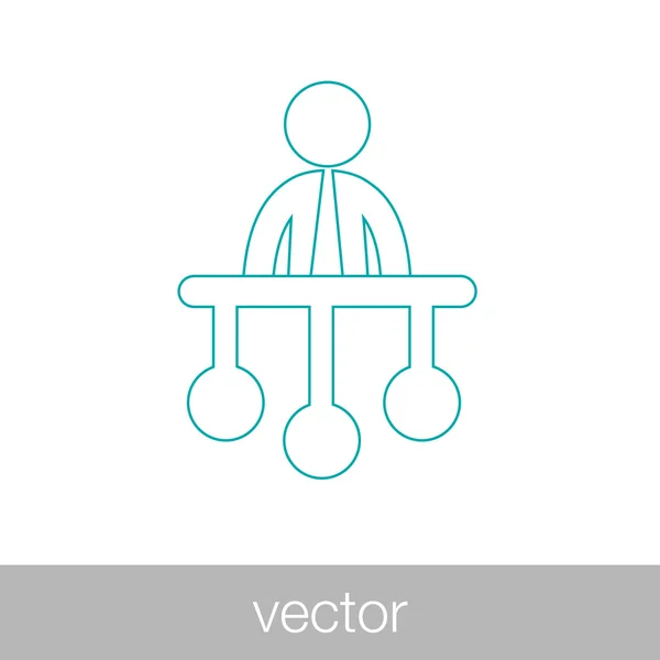 Concetto di gestione delle risorse Icona. Illustrazione stock appartamento desig — Vettoriale Stock