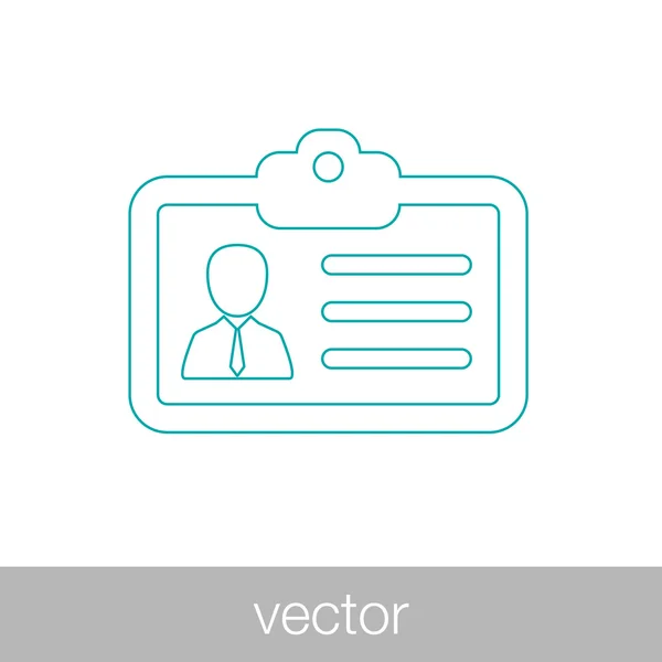 Identificatiekaart Icon - gast pictogram Id — Stockvector