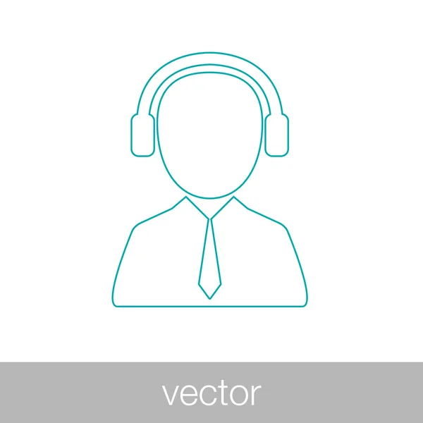 Icona call center — Vettoriale Stock