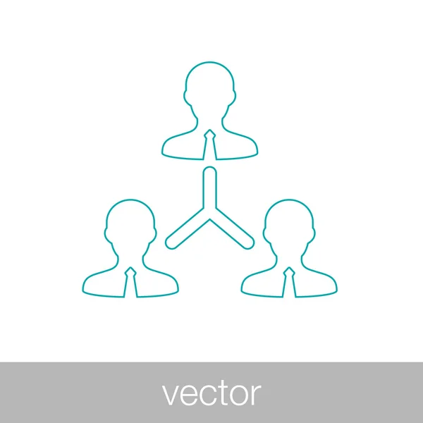 Icono de red - icono de red empresarial - icono de red empresarial — Vector de stock