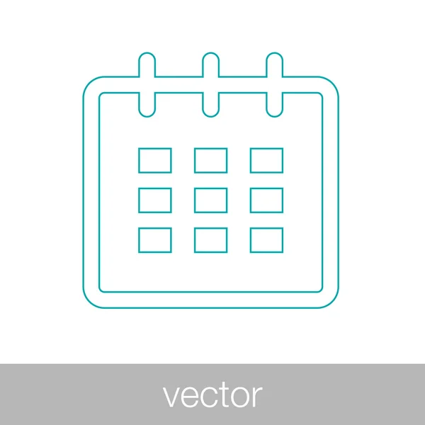 Kalendarz - czas harmonogram ikona — Wektor stockowy