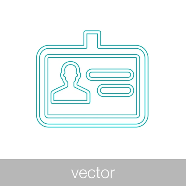 Icono de tarjeta de identificación - Icono de identificación de invitado — Vector de stock