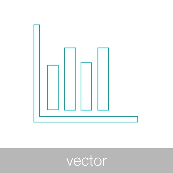 Значок диаграммы - значок диаграммы роста — стоковый вектор