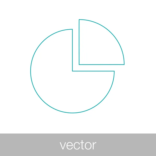 Icône web diagramme circulaire - icône web graphique à secteurs - Données d'entreprise a — Image vectorielle