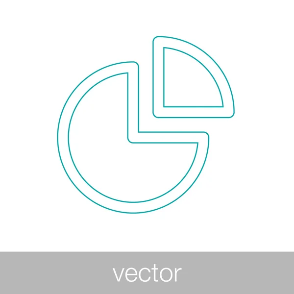 Circulaire diagram web pictogram - cirkeldiagram web icon - zakelijke gegevens een — Stockvector