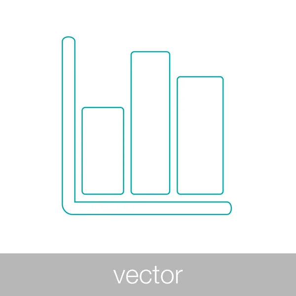 Ícone de gráfico de negócios - ícone de gráfico de barras de crescimento — Vetor de Stock