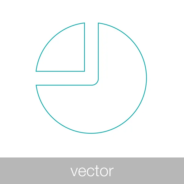 Circulaire diagram web pictogram - cirkeldiagram web icon - zakelijke gegevens een — Stockvector