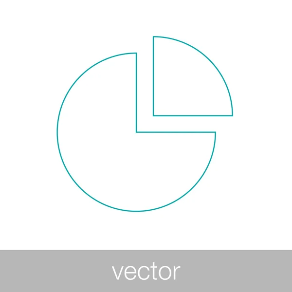 Circular diagram web icon - pie chart web icon - Business data a — Stock Vector