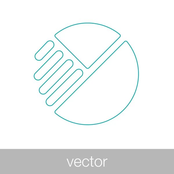 Cyklický diagram webu - ikonu webu výsečový graf - obchodní data — Stockový vektor