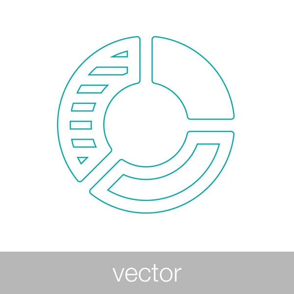 Circular diagram web icon - pie chart web icon - Business data a — Stock Vector