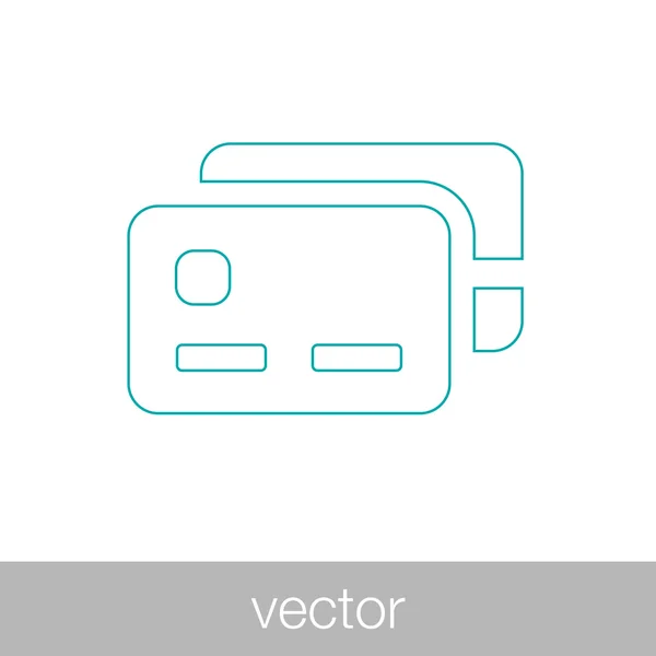 Icône de carte de crédit - Icône en plastique - symbole financier — Image vectorielle