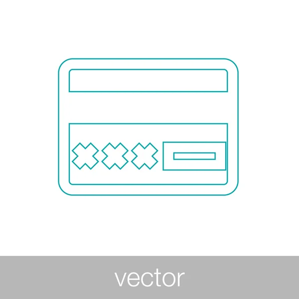 Значок кредитной карты - значок пластиковых денег - финансовый символ — стоковый вектор