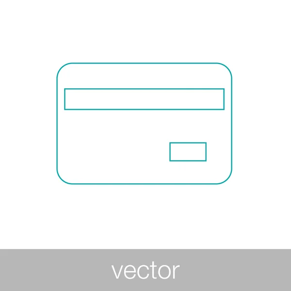Kreditkort - plast pengar ikonen - finanssymbol — Stock vektor