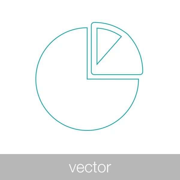 Circular diagram web icon - pie chart web icon - Business data a — Stock Vector