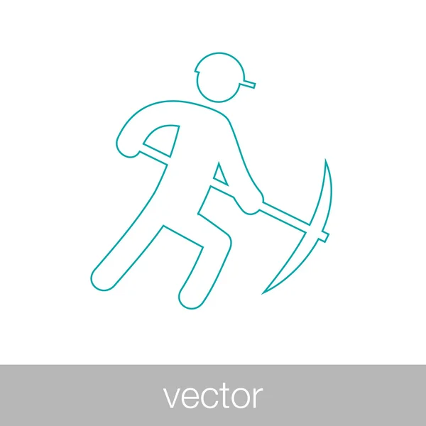 Simplified worker icon — Stock Vector