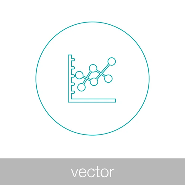 İşaretli çizgi grafik simge - grafik simgesini - bilgi grafik grafik simgesi — Stok Vektör