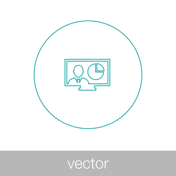 Icono de presentación en línea — Vector de stock