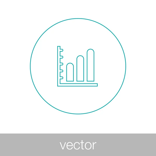 Ícone de gráfico de negócios - ícone de gráfico de barras de crescimento — Vetor de Stock