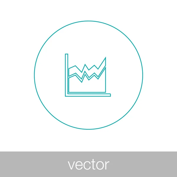 Histogram icon - business finance analysis using histogram — Stock Vector