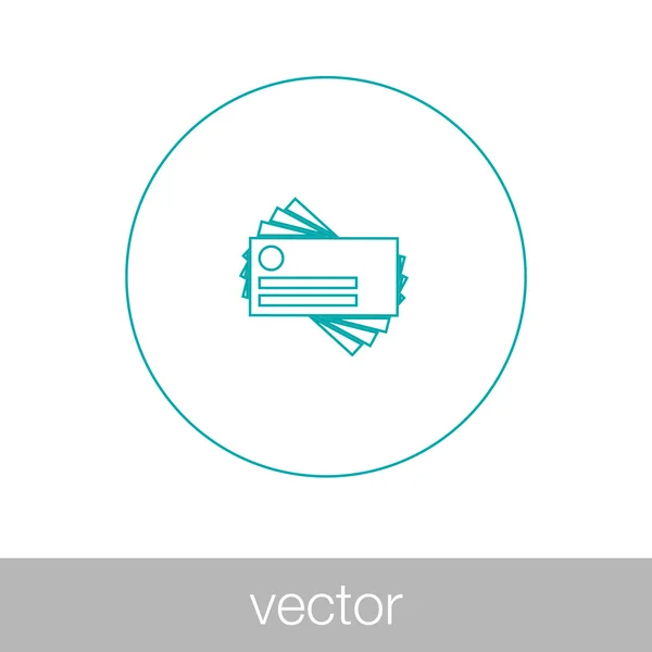 Ícone do cartão de visita — Vetor de Stock