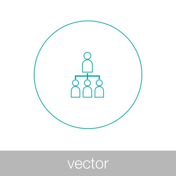 Ícone de rede de negócios abstrato - Gerenciamento abstrato de recursos humanos — Vetor de Stock