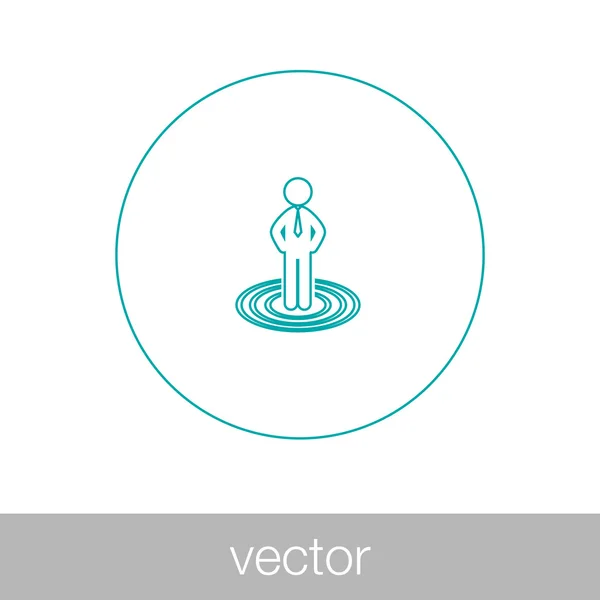 Icono de misión de negocio — Vector de stock
