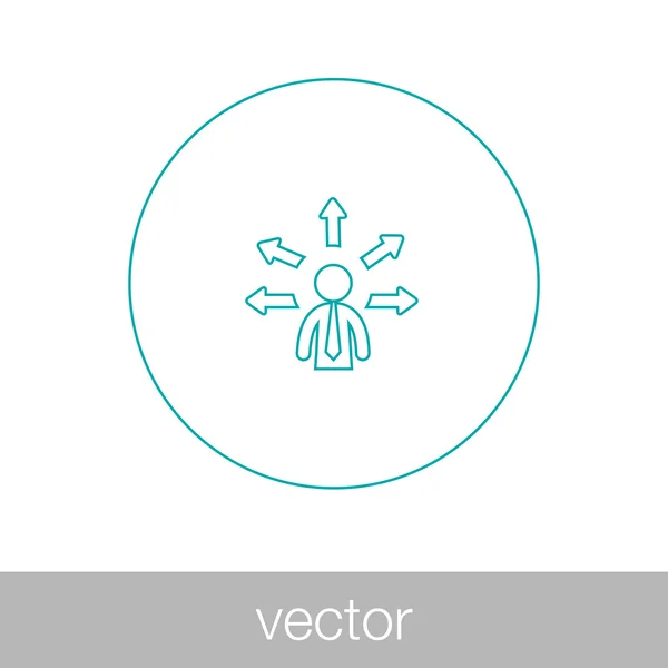 Concetto di gestione delle risorse Icona. Illustrazione stock appartamento desig — Vettoriale Stock