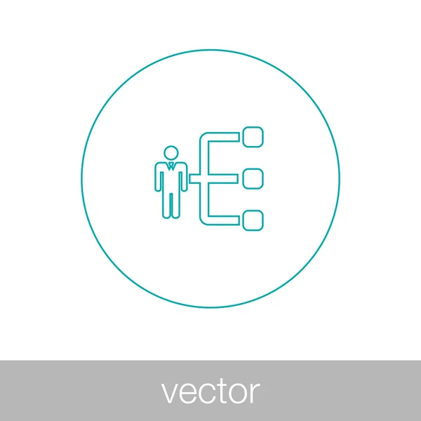 Concetto di gestione delle risorse Icona. Illustrazione stock appartamento desig — Vettoriale Stock