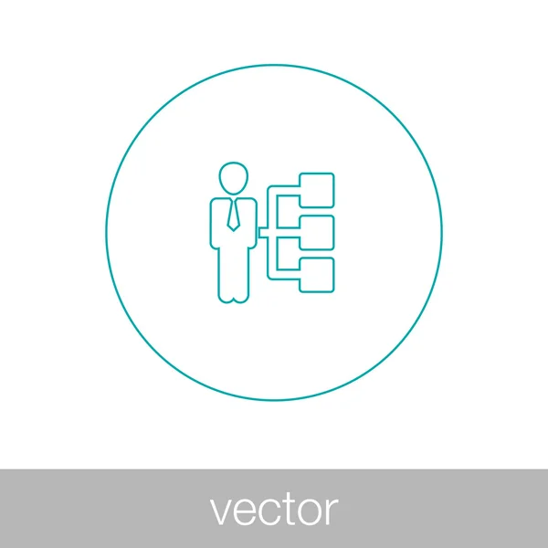 Concetto di gestione delle risorse Icona. Illustrazione stock appartamento desig — Vettoriale Stock