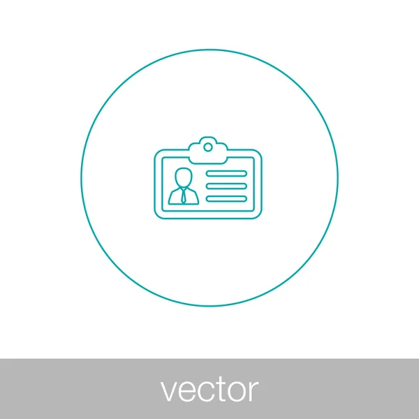 Icono de tarjeta de identificación - Icono de identificación de invitado — Archivo Imágenes Vectoriales