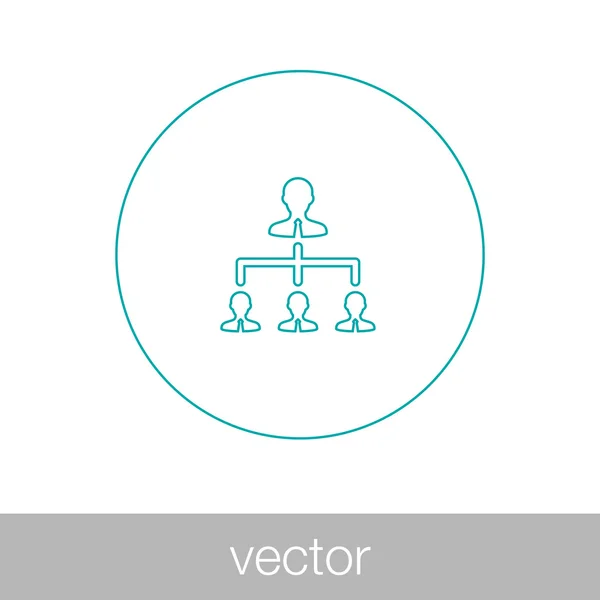Руководитель инфографической бизнес-иерархии организационных схем — стоковый вектор