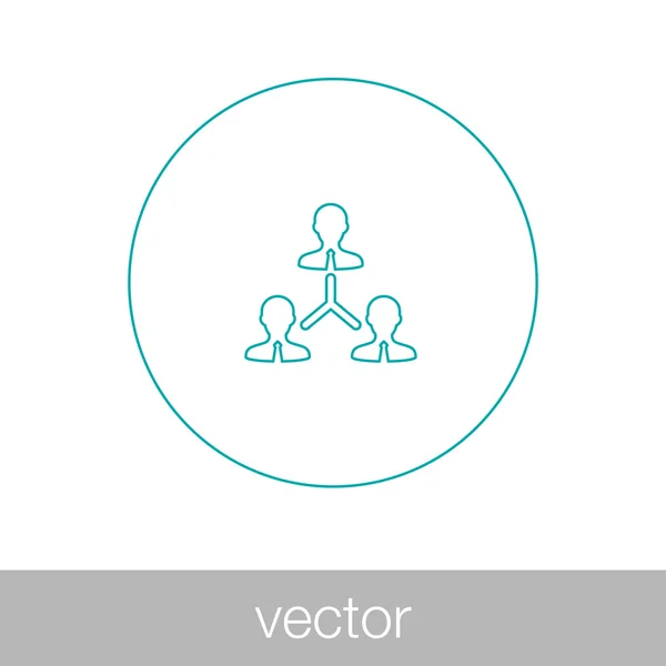 Иконка сети - значок бизнес-сети - иконка бизнес-сети — стоковый вектор