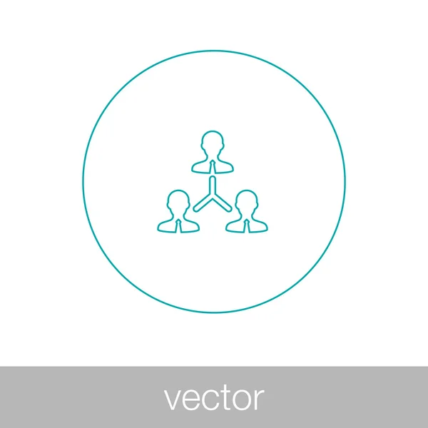 Ícone de rede - ícone de rede empresarial - ícone de rede empresarial —  Vetores de Stock