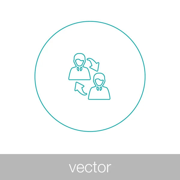 Zakenlieden bespreken pictogram - zakenlieden dialoogvenster spraak - busine — Stockvector