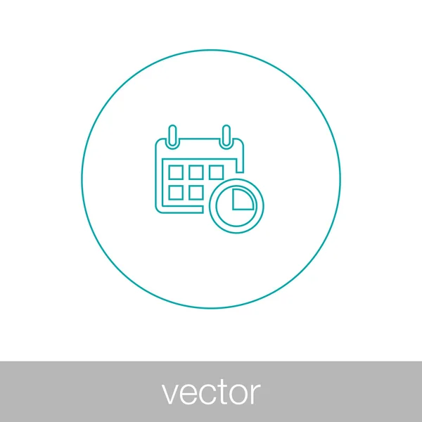 Ícone de calendário - Ícone de cronograma — Vetor de Stock