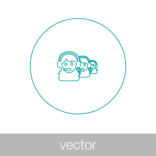 Icono del centro de llamadas — Vector de stock