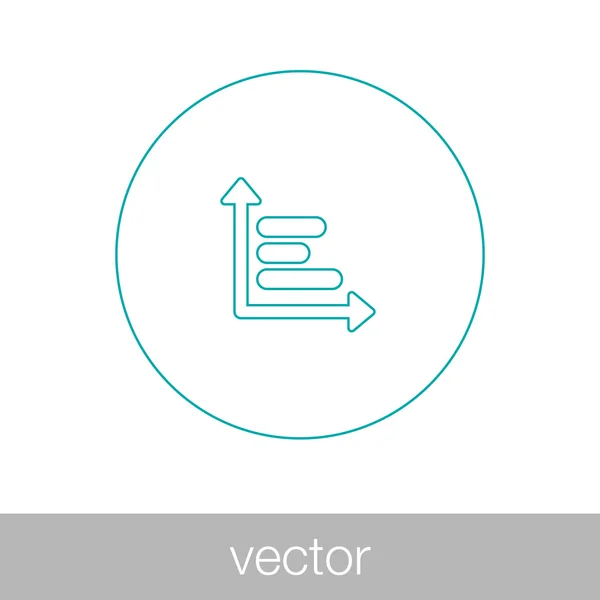 Icono de gráfico de negocios - icono de gráfico de barras de crecimiento — Archivo Imágenes Vectoriales