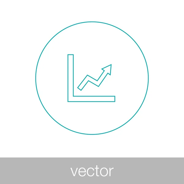 Ícone gráfico crescente. Infográfico. Ícone gráfico. Gráfico crescente simbo —  Vetores de Stock