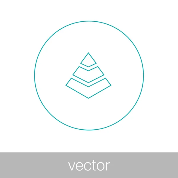 Crescimento - ícone do conceito de plano de fluxo de caixa. Gráfico de ilustração de stock w — Vetor de Stock