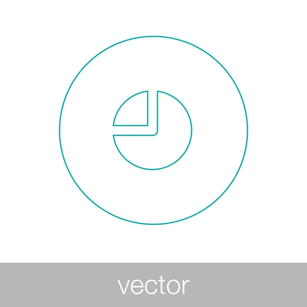 Circulaire diagram web pictogram - cirkeldiagram web icon - zakelijke gegevens een — Stockvector