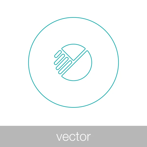 Icono web de diagrama circular - icono web de gráfico circular - Datos comerciales a — Vector de stock