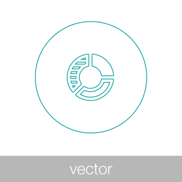 Circulaire diagram web pictogram - cirkeldiagram web icon - zakelijke gegevens een — Stockvector