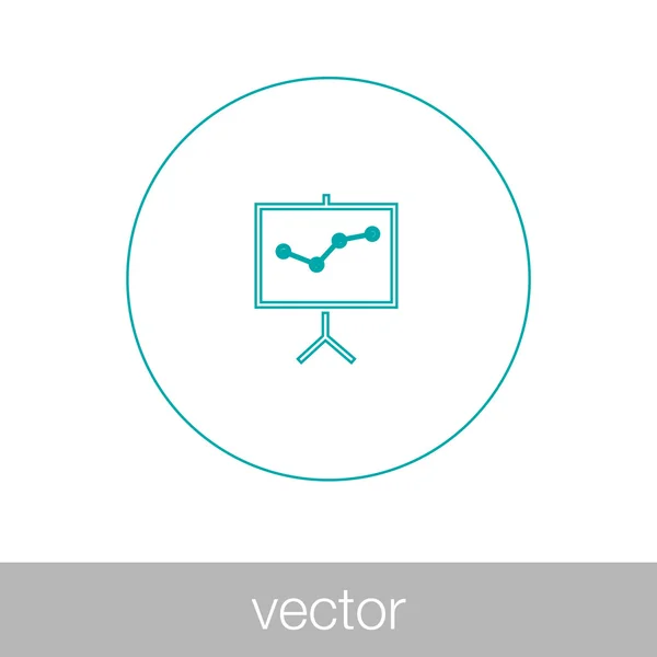 Icono del concepto de presentación. Icono de concepto de presentación empresarial. S — Vector de stock