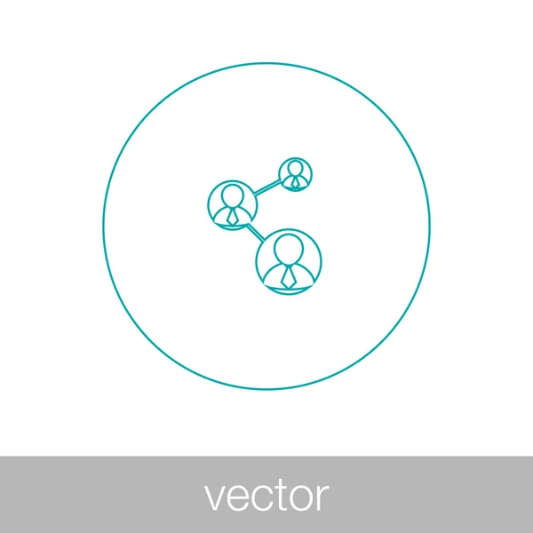 Ícone de rede - ícone de rede empresarial - ícone de rede empresarial — Vetor de Stock