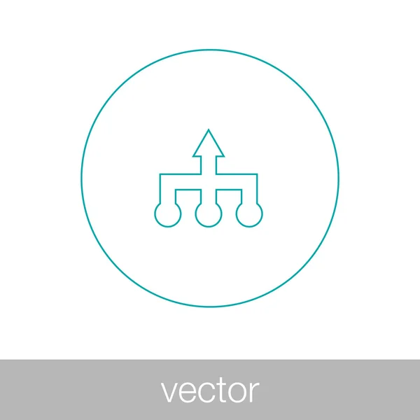 Conceito de Gestão de Recursos Ícone. Ilustração de estoque flat desig — Vetor de Stock