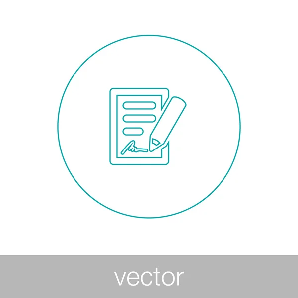 Documenten - Business Contract illustratie pictogram concept in flat — Stockvector